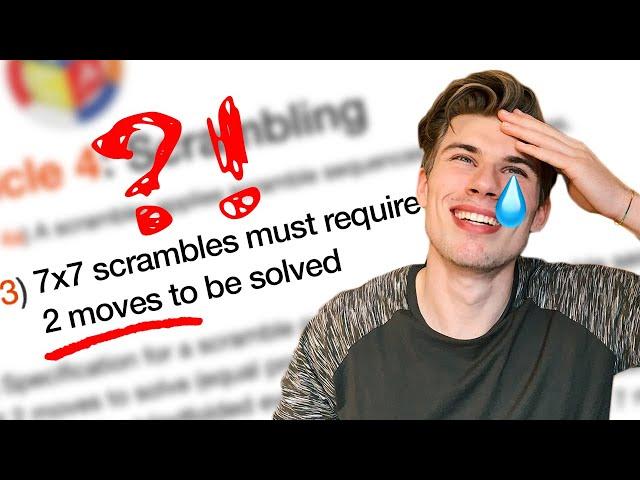 YOU WON'T BELIEVE THESE WCA REGULATIONS || Official Speedcubing Competition Rules