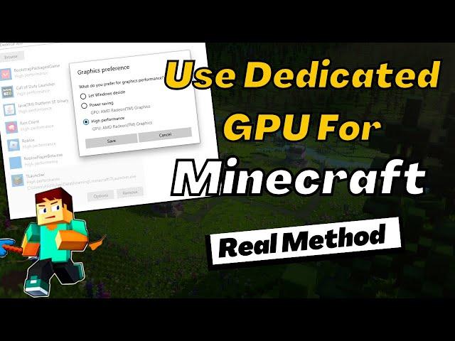 How to Use Dedicated GPU on Minecraft - Minecraft Not Using Dedicated GPU AMD, Nvidia & Intel