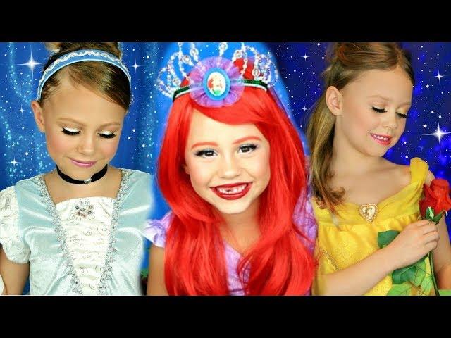 Disney Princess Makeup Compilation! Cinderella, Belle, and Ariel Makeup!