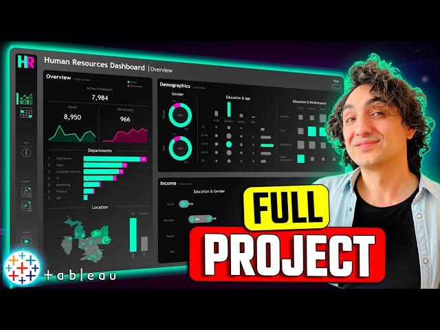 Complete HR Tableau Project End-to-End | Like I Do in My Real Projects