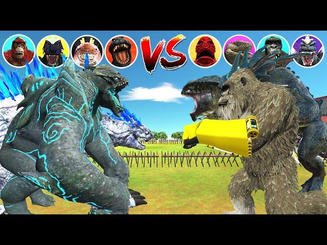 Kaiju Tournament 4VS4 Random: Team Leatherback ARK VS Team Skullcrawler VS Team King Titan in ARBS