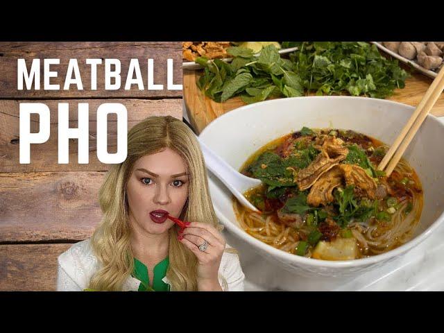 How to make PHO  | Meatball Pho | Beef Noodle Soup | Vietnamese Phở Bò Viên