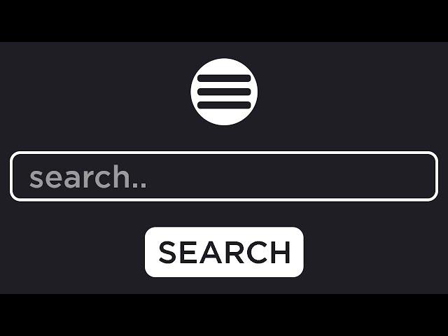Create a Responsive Navigation Bar with Search Box Using HTML CSS & JS.