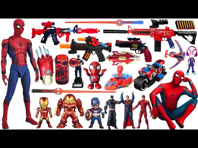 Marvel Spider-Man series unbox, popular Spider-Man action dolls, Spider-Man popular electric toy gun