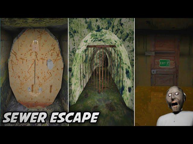 Granny sewer escape gameplay | granny, granny chapter 2, the twins