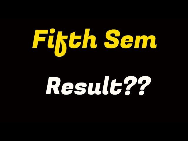 Fifth sem Result Updates #calicutuniversity #fifthsemester #result