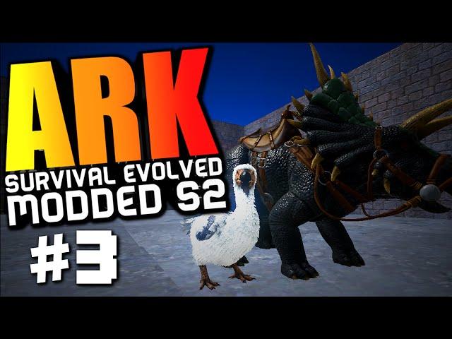 ARK Survival Evolved - BADASS GIGANTO BOSS, ADVANCED ARCHITECTURE MOD! Modded #3 (ARK Gameplay)