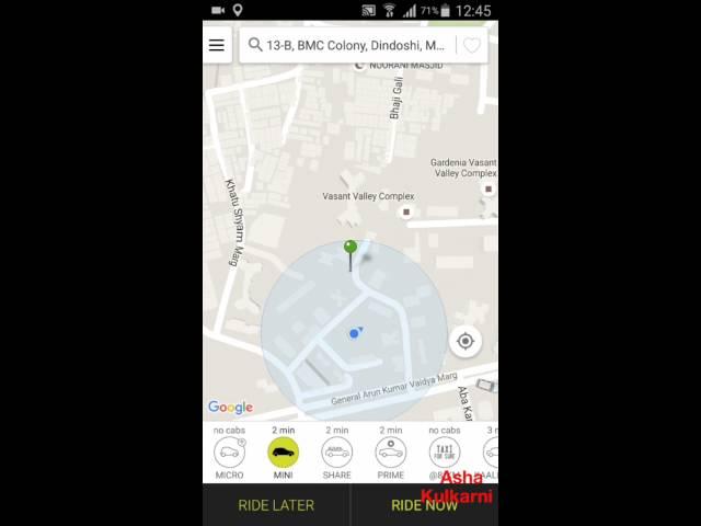 Learn to use OLA CABS app