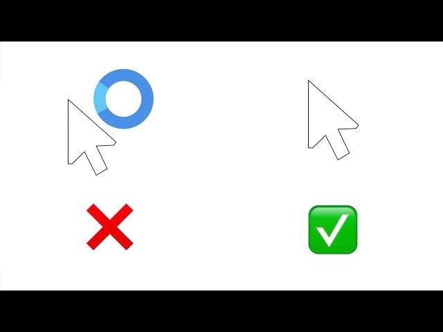 How to Hide The Spinning Blue Circle Next to The Mouse Pointer in Windows