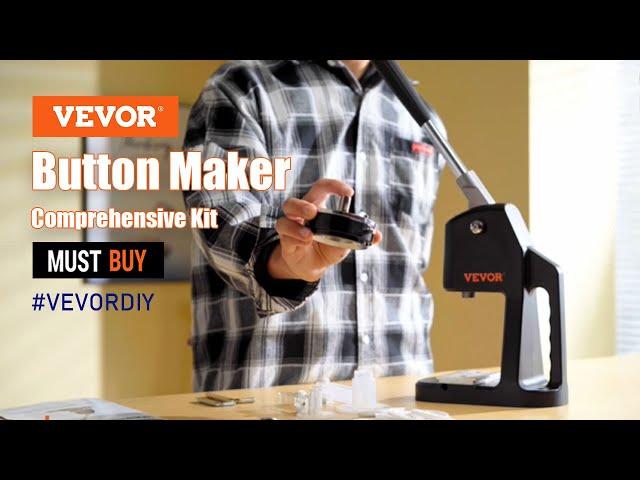 VEVOR Button Maker Machine Badge Pin Machine 1.25"+2.25" 500Free Parts Press Kit