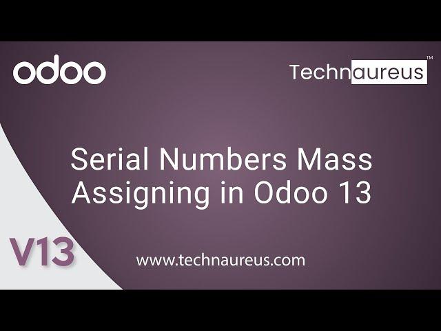 Serial numbers mass assigning in Odoo 13