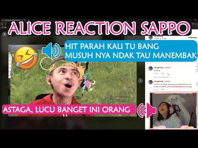 REACTION‼️BTR ALICE GK BERHENTI NGAKAK LIAT VIDEO SAPPO (UP GAMING)