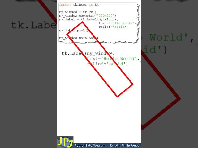 Set the thickness of a tkinter label outline