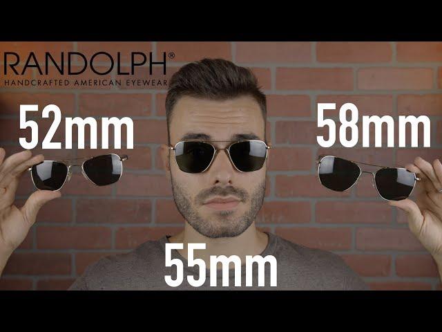 Randolph Aviator Size Comparison 52mm vs 55mm vs 58mm