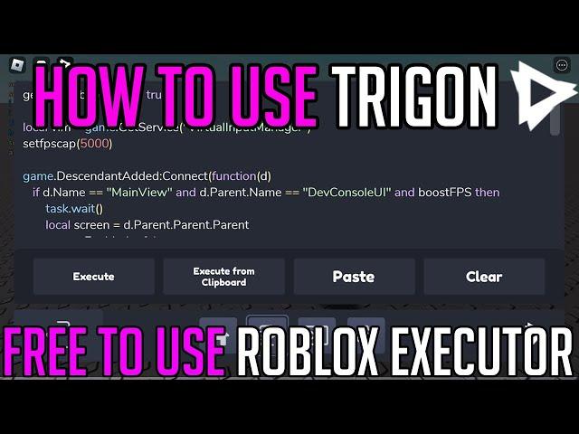 TRIGON ROBLOX EXPLOIT/EXECUTOR - HOW TO DOWNLOAD, INSTALL AND EXECUTE SCRIPTS ON YOUR PC 2024