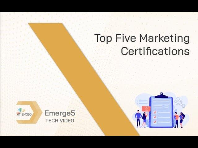 Top 5 Marketing Certifications