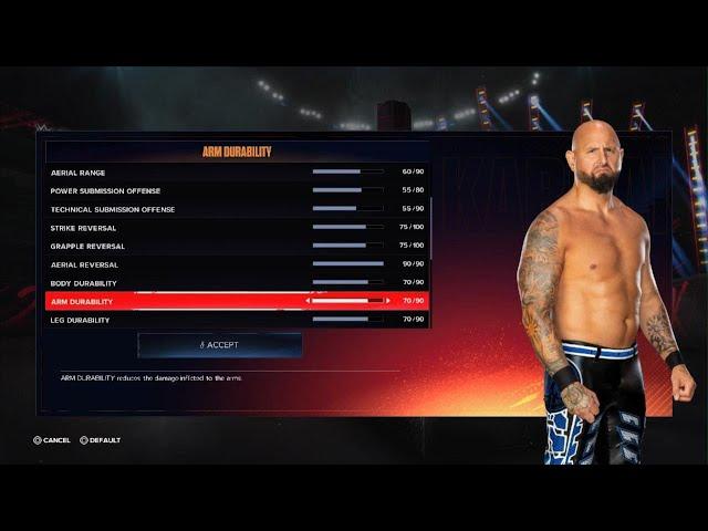 WWE 2K24 | Karl Anderson Updated Realistic Base Superstar Settings