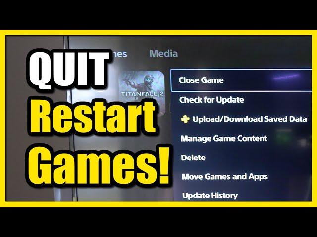 How to Quit or Restart Game on PS5 Console (Easy Tutorial)