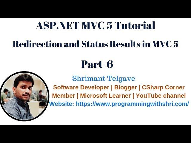 (#6) Action Results in MVC 5 (Part-2) | ASP.NET MVC 5 Type of Redirection and Status Code Results