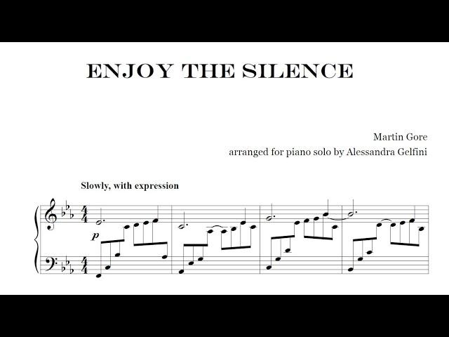 Enjoy the Silence (Depeche Mode) - piano solo arrangement