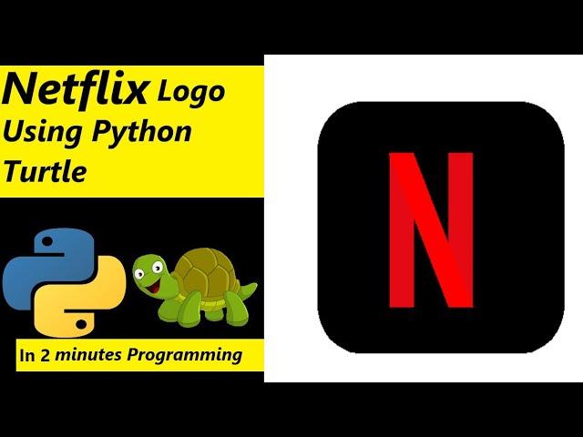 How to draw Netflix Logo Using Python Turtle #python #code