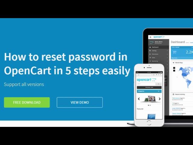 How to reset password in OpenCart in 5 steps support all versions