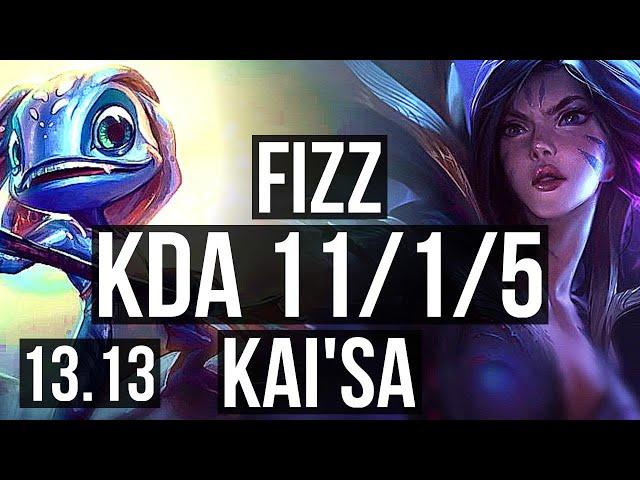 FIZZ & Nautilus vs KAI'SA & Braum (ADC) | 11/1/5, 2.8M mastery, 800+ games | EUW Master | 13.13