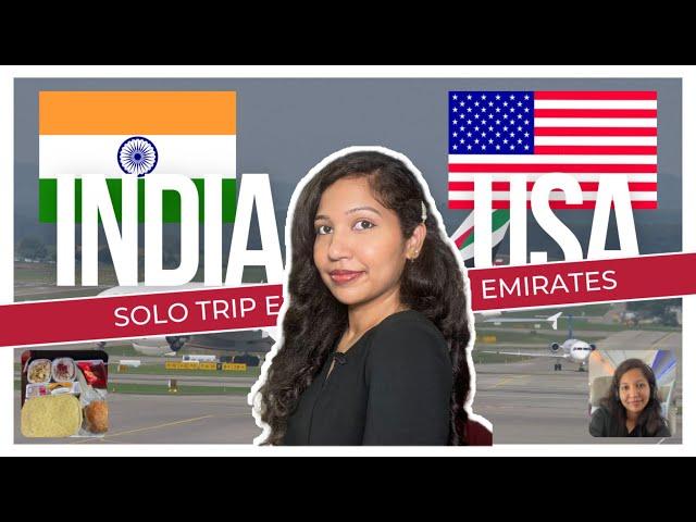 India to USA | Unbelievable Solo Flight Experience via Emirates [Ep 1]