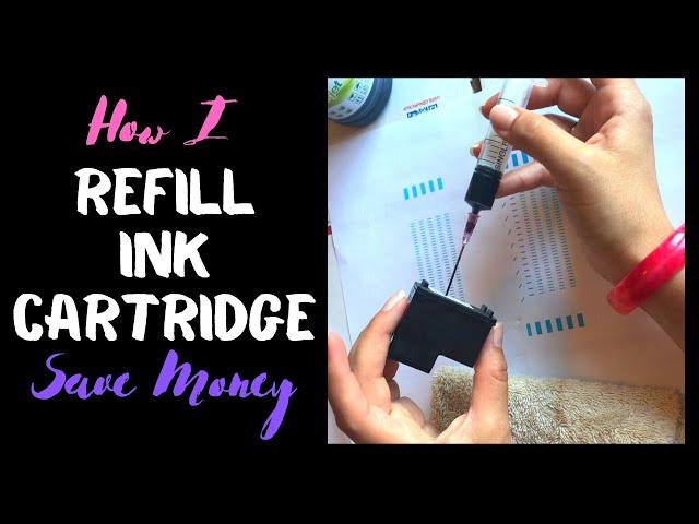 HOW TO REFILL YOUR PRINTER INK CARTRIDGE & SAVE MONEY. EASY STEP BY STEP INSTRUCTIONS.