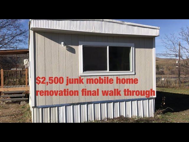 Junk mobile home renovation, final walkthrough