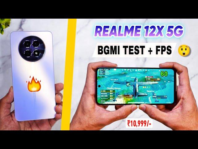 Realme 12x 5G Bgmi Pubg Gaming Test | Bgmi graphics settings | realme 12x 5g bgmi battery drain test