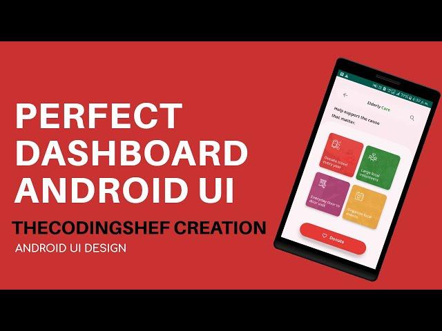 Modern Dashboard UI design  tutorial| Make dashboard UI Design in Android studio