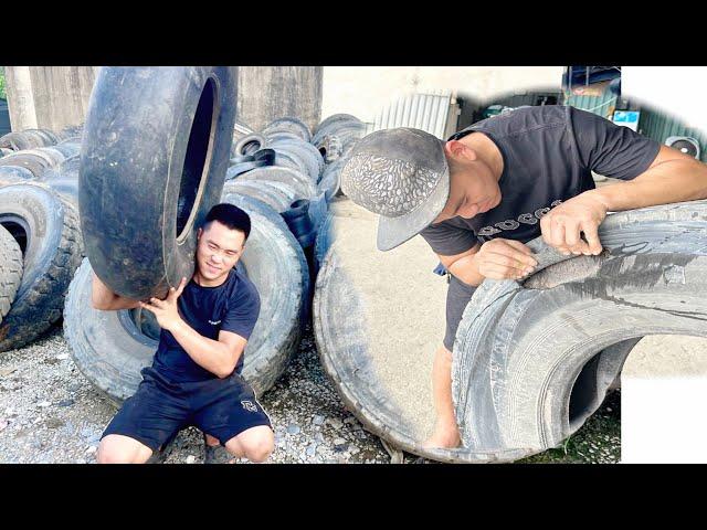 Repair and restore old truck tires, danh repair car