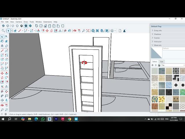 How to Create Walls, Doors, and Windows in SketchUp | 3D House Design (50x105 Plot)