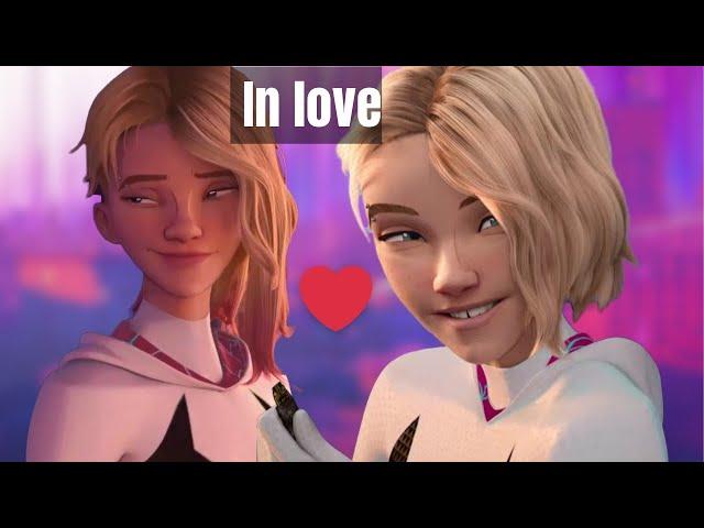 showing all signs of Gwen's feelings for miles in the spider verse movies