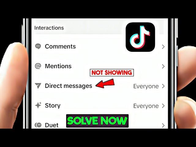 Direct Message Option Not Showing On TIKTOK | Fix In 2 Minutes