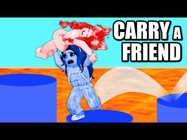  I Had To Throw AWAY *My BEST FRIEND SUNNY*  In Carry A Friend OBBY!! (Roblox)