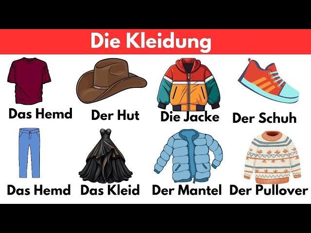 Die Kleidung | Clothes | German Clothing Vocabulary | A1 A2