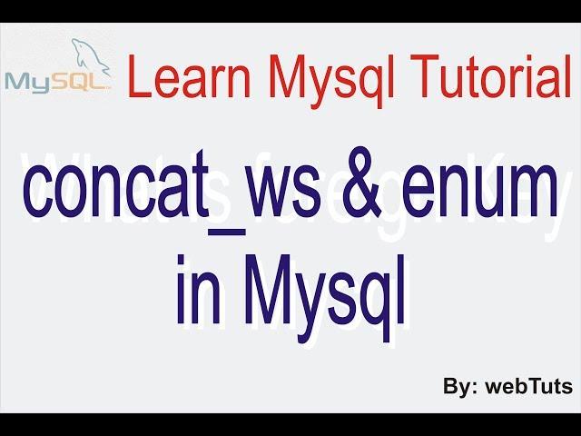 MySQL concat function with enum example