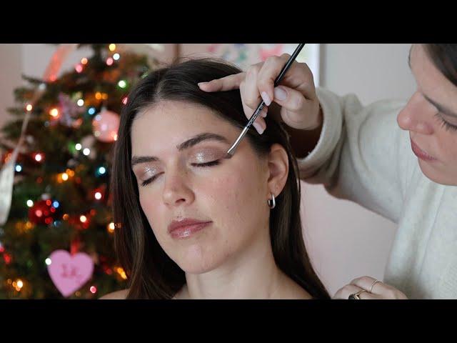 ASMR Perfectionist Makeup & Hair Brushing For A Holiday Party  (Whisper & Soft Spoken)