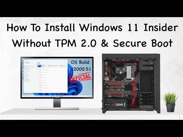 How To Install Windows 11 Insider without TPM 2.0 and Secure Boot | No ISO Modification Required