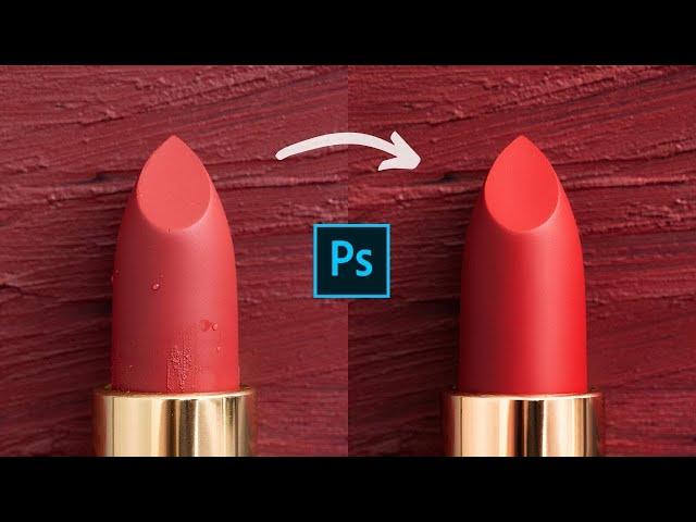 How I retouch MACRO LIPSTICK photography in Photoshop  // Retouching workflow overview step by step