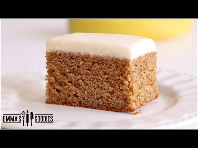 The Easiest BANANA CAKE RECIPE with 2-Ingredient Cream Cheese Frosting