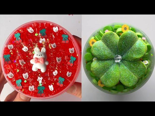 Best Ever Satisfying/ASMR/relaxing Red/Green slime compilation video