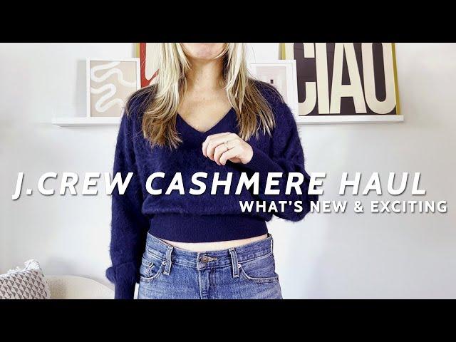 J.Crew Cashmere Sweater Haul | trying their newer brushed cashmere line