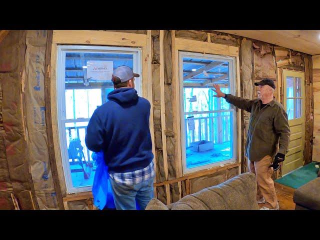 Old Cabin Remodel 16: Hot Cracklins and a New Wall