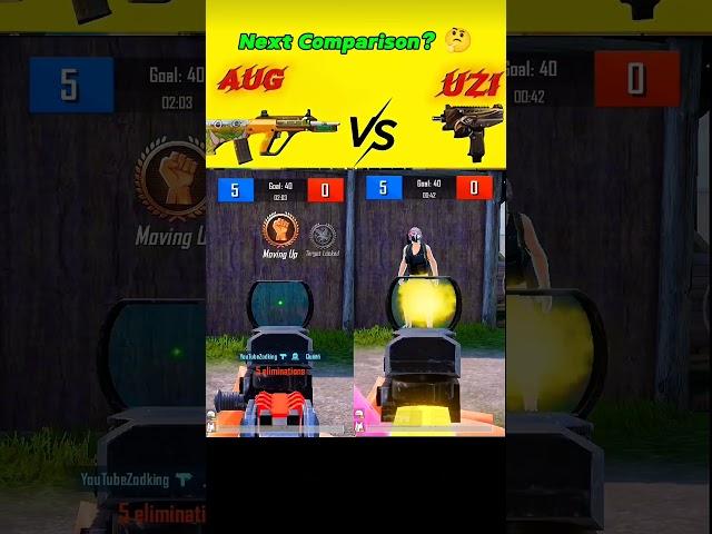 Aug A3 vs Uzi Comparison in PUBG Mobile #beats #pubgmobile #bgmi #mobilegame #gaming #viralvideo