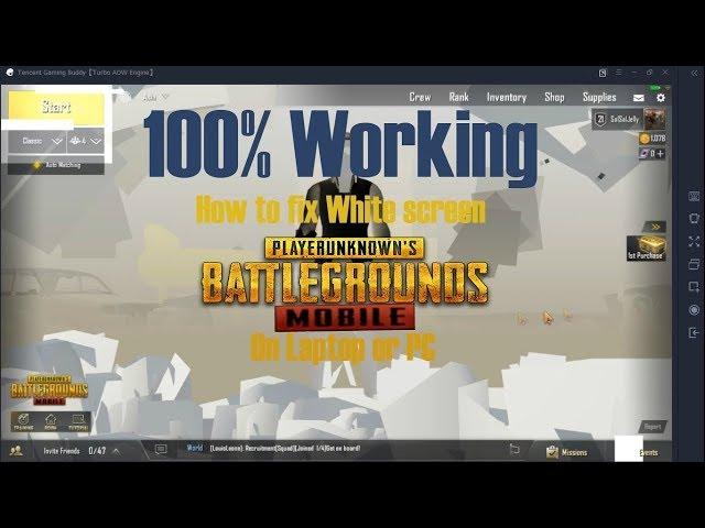 PUBG Mobile |Tencent Gaming Buddy| White Screen Problem Solved 100% With Prove