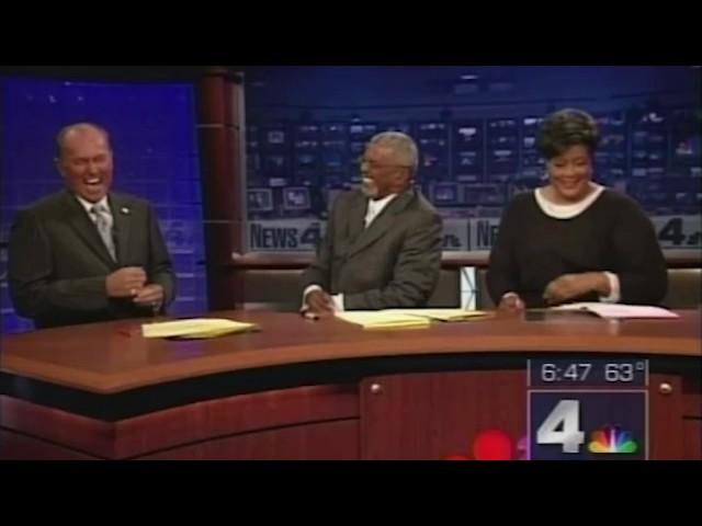 News Anchors Can't Stop Laughing At Falling Model