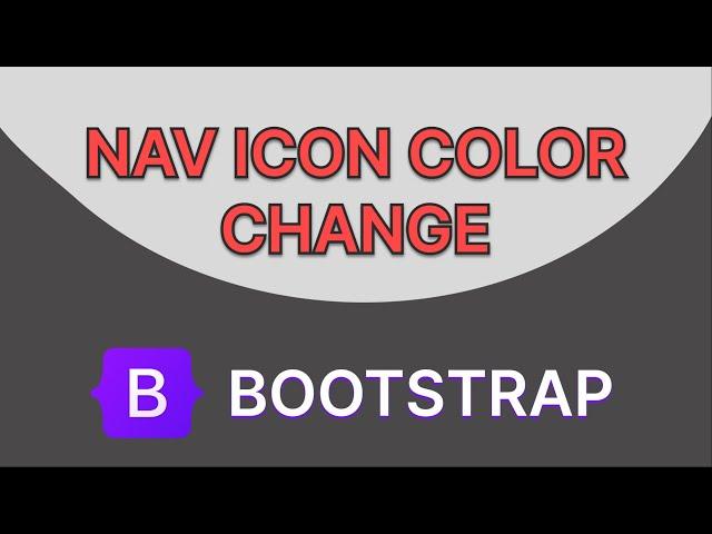 Nav icon color change in bootstrap